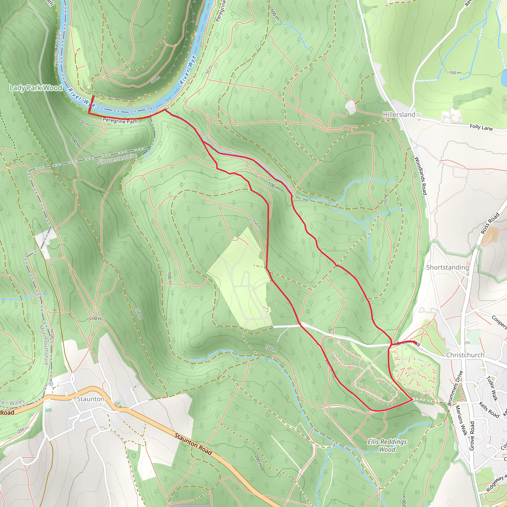 Broom Hill and The Biblins Loop mobile static map