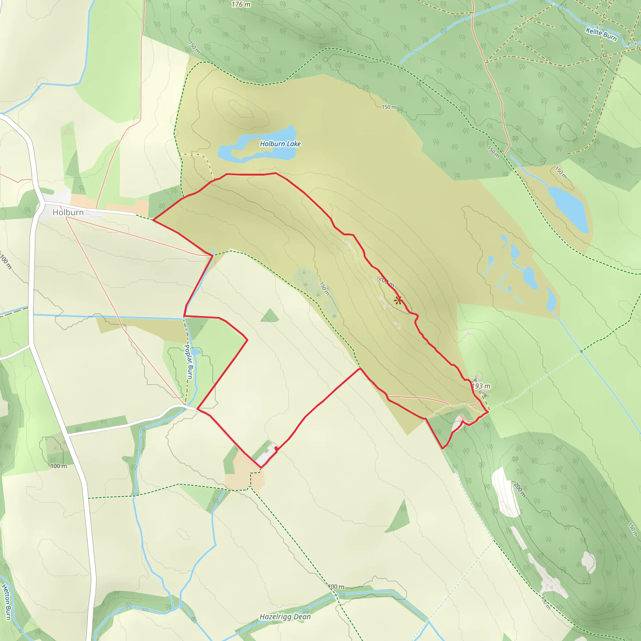 St Cuthbert's Cave Wood and Greensheen Hill Loop mobile static map