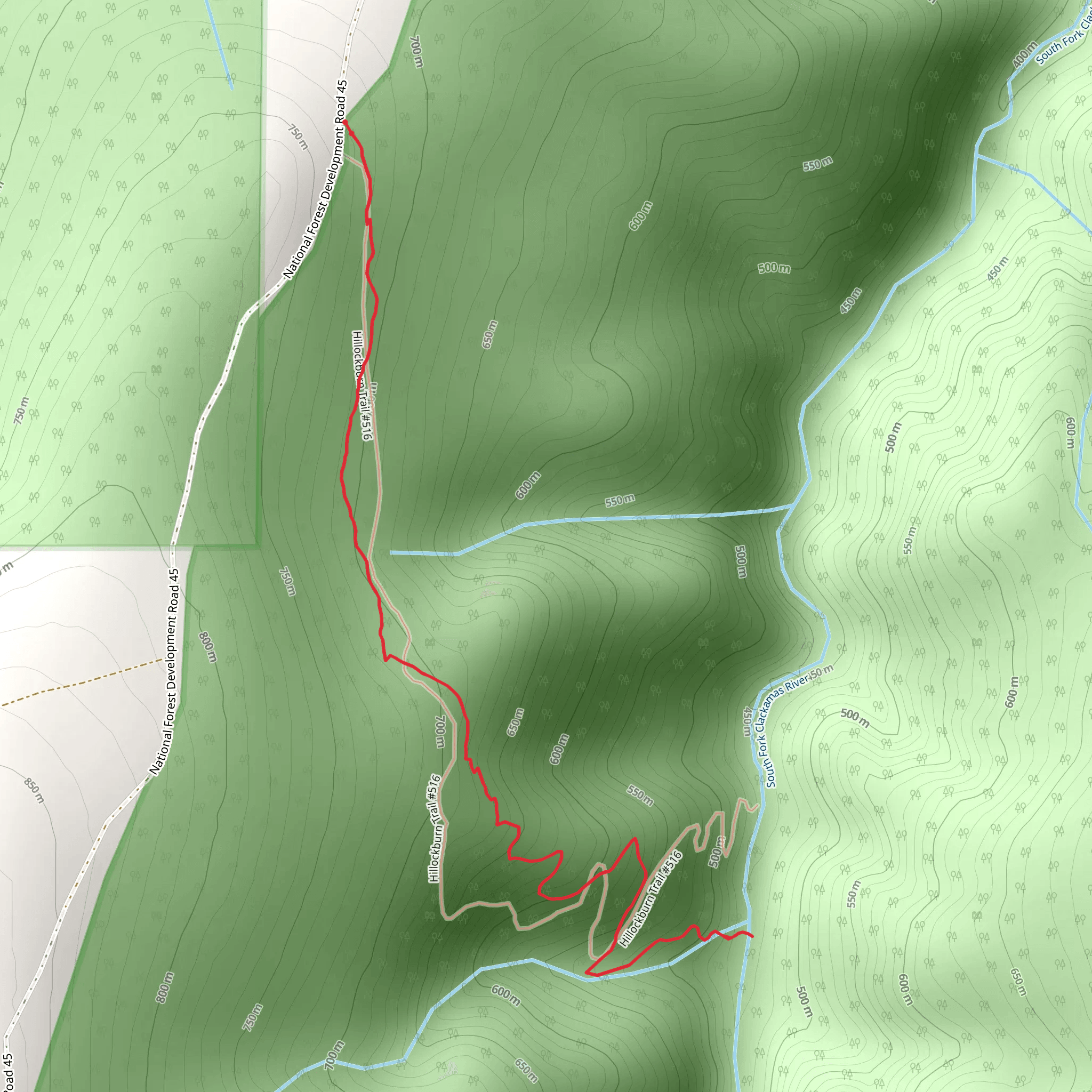 Hillockburn Trail mobile static map
