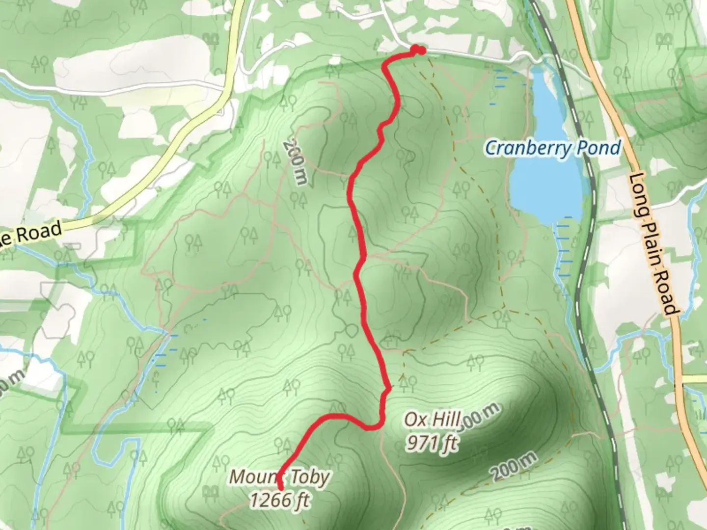 An image depicting the trail Mount Toby via Robert Frost Trail and its surrounding area.