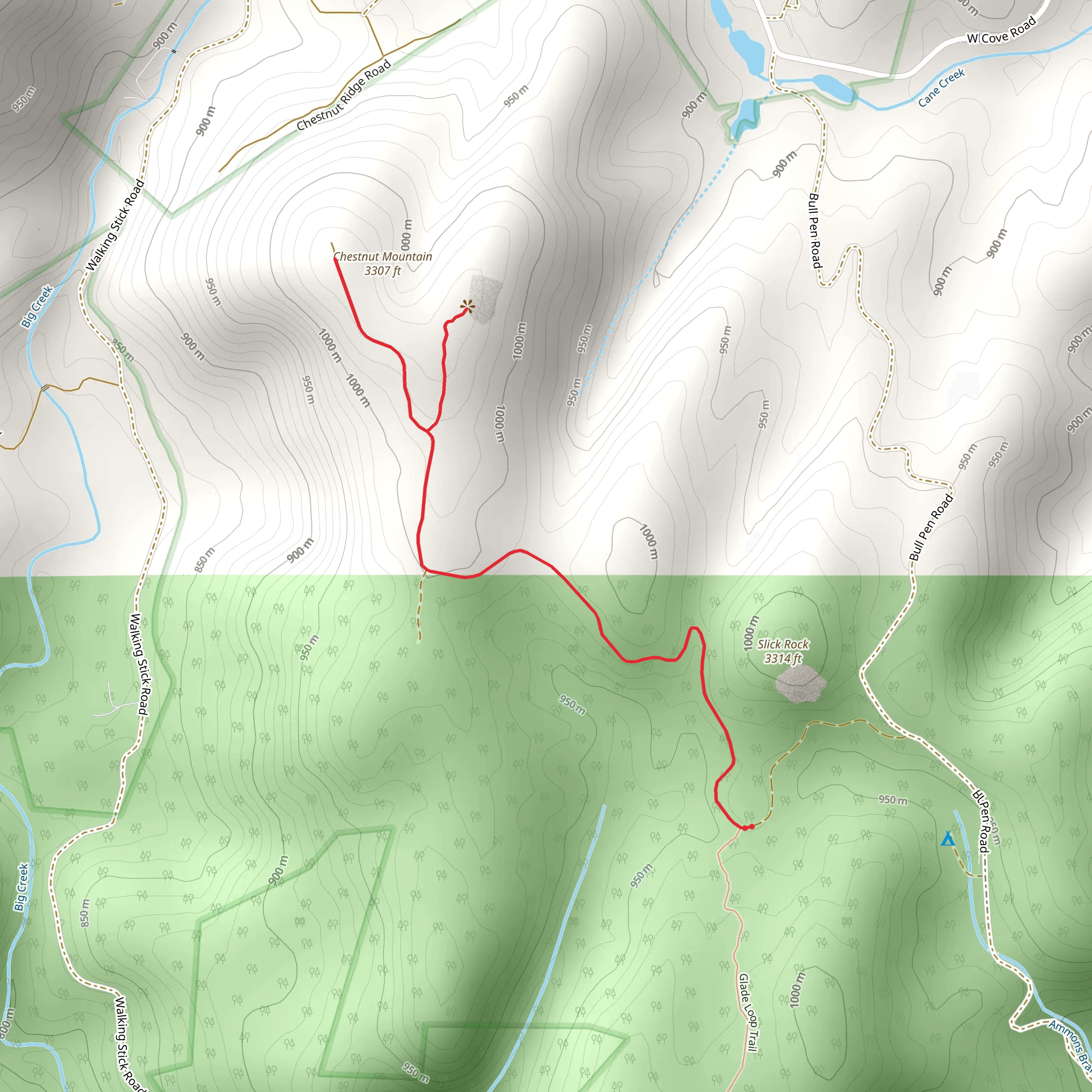 Chestnut Mountain mobile static map