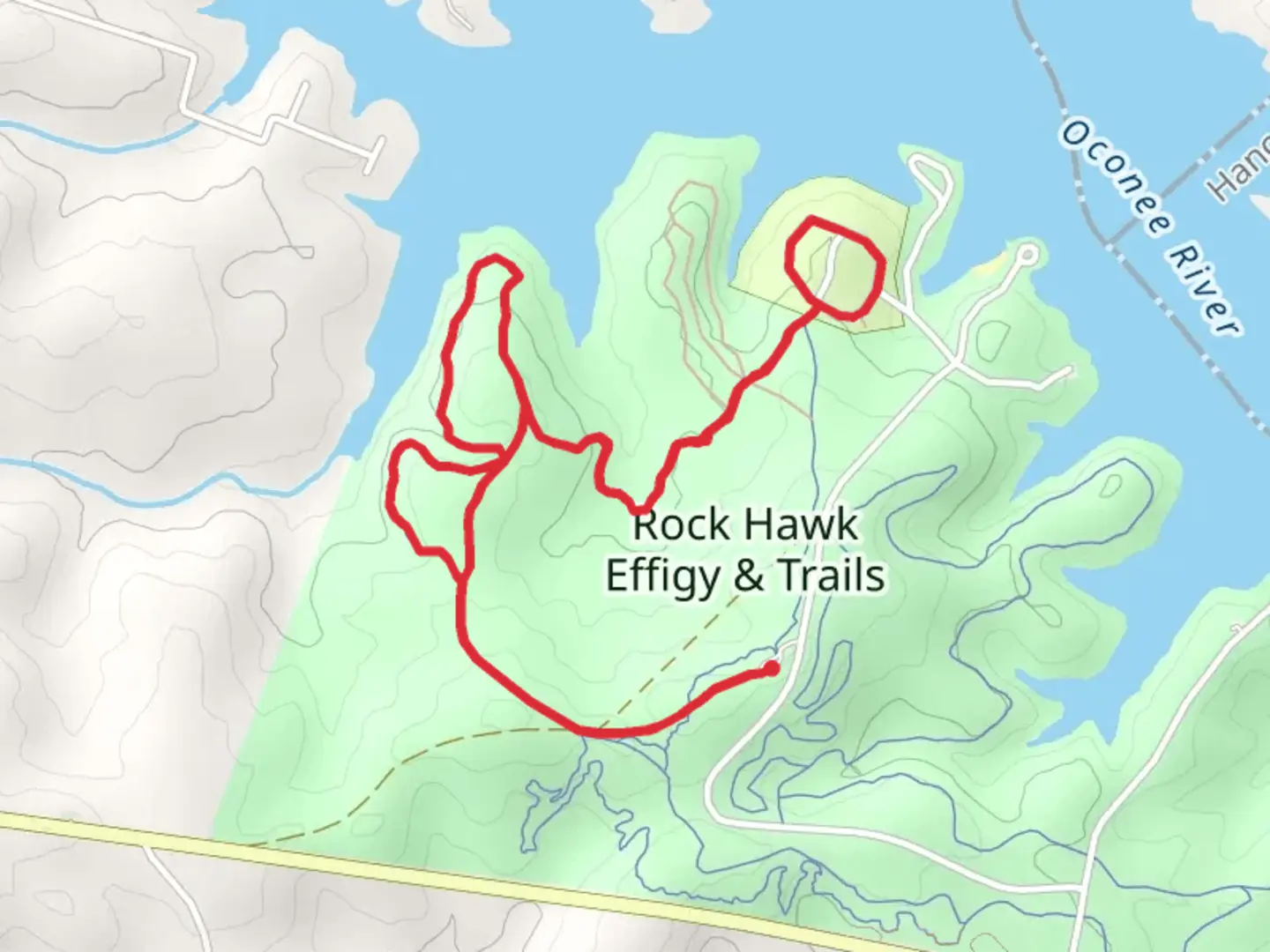 An image depicting the trail Middle Oconee River - Orange Trail and its surrounding area.