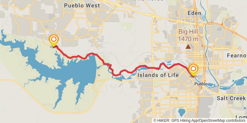 American Discovery Trail South Route - Colorado stage 14 Map