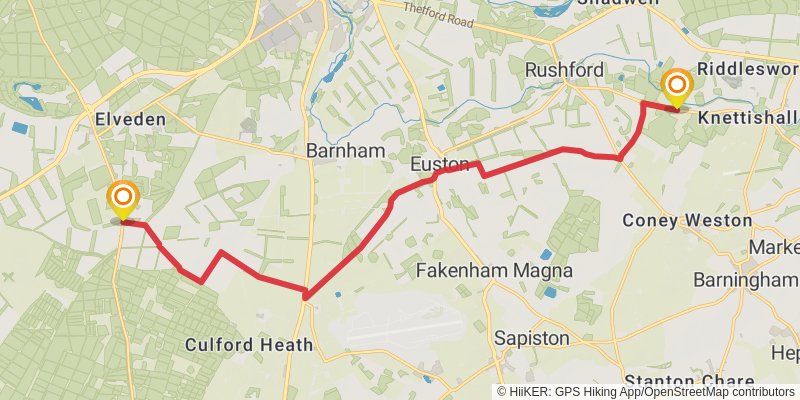 Icknield Way Trail stage 11 Map