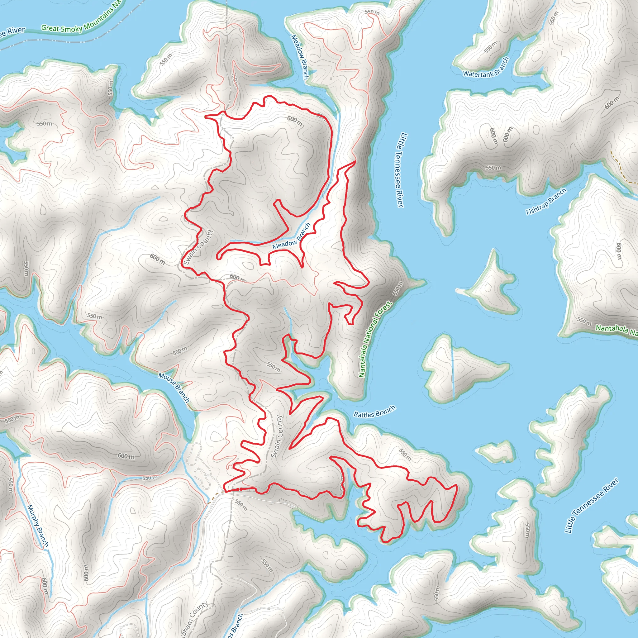 Tsali Right Loop Trail mobile static map