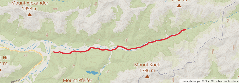 Te Araroa South Island stage 27 Map
