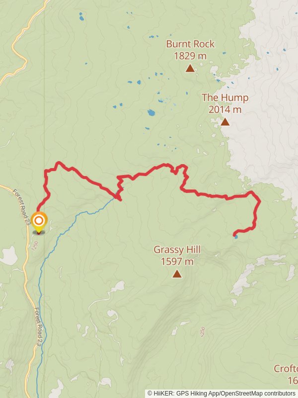 Looking Glass Lake Trail mobile static map