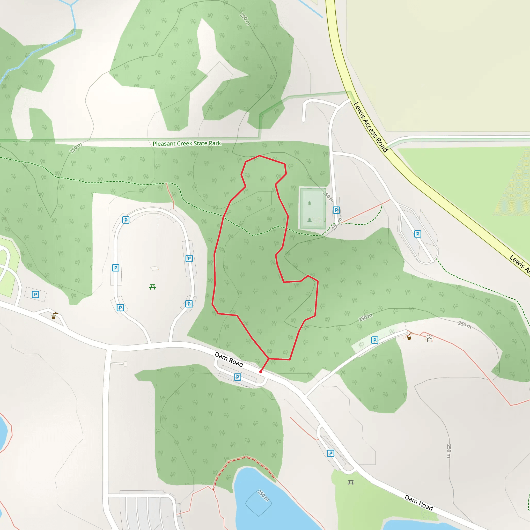 Dam Road Loop mobile static map