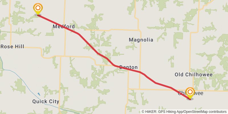 American Discovery Trail - Missouri stage 20 Map
