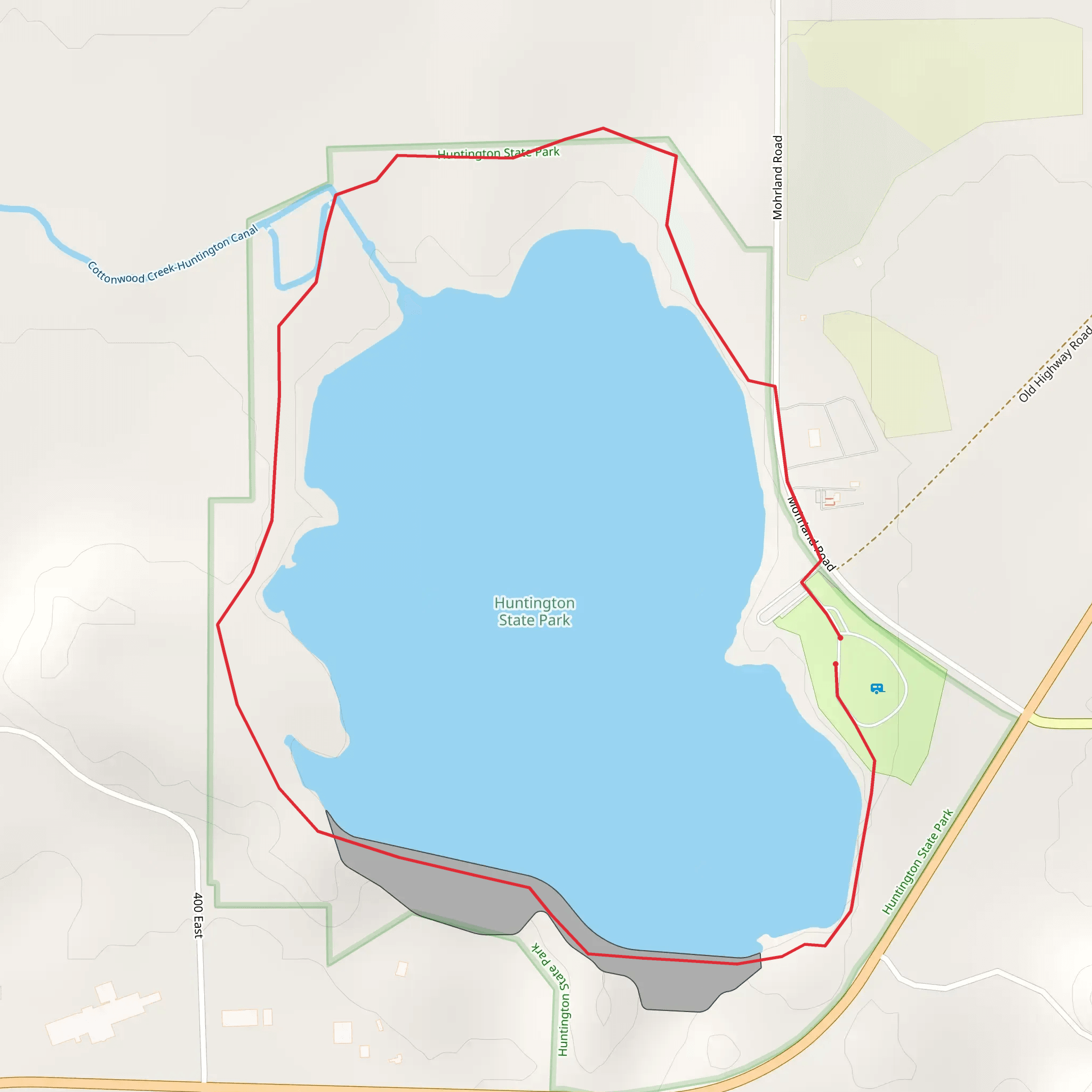 Huntington Lake Loop mobile static map