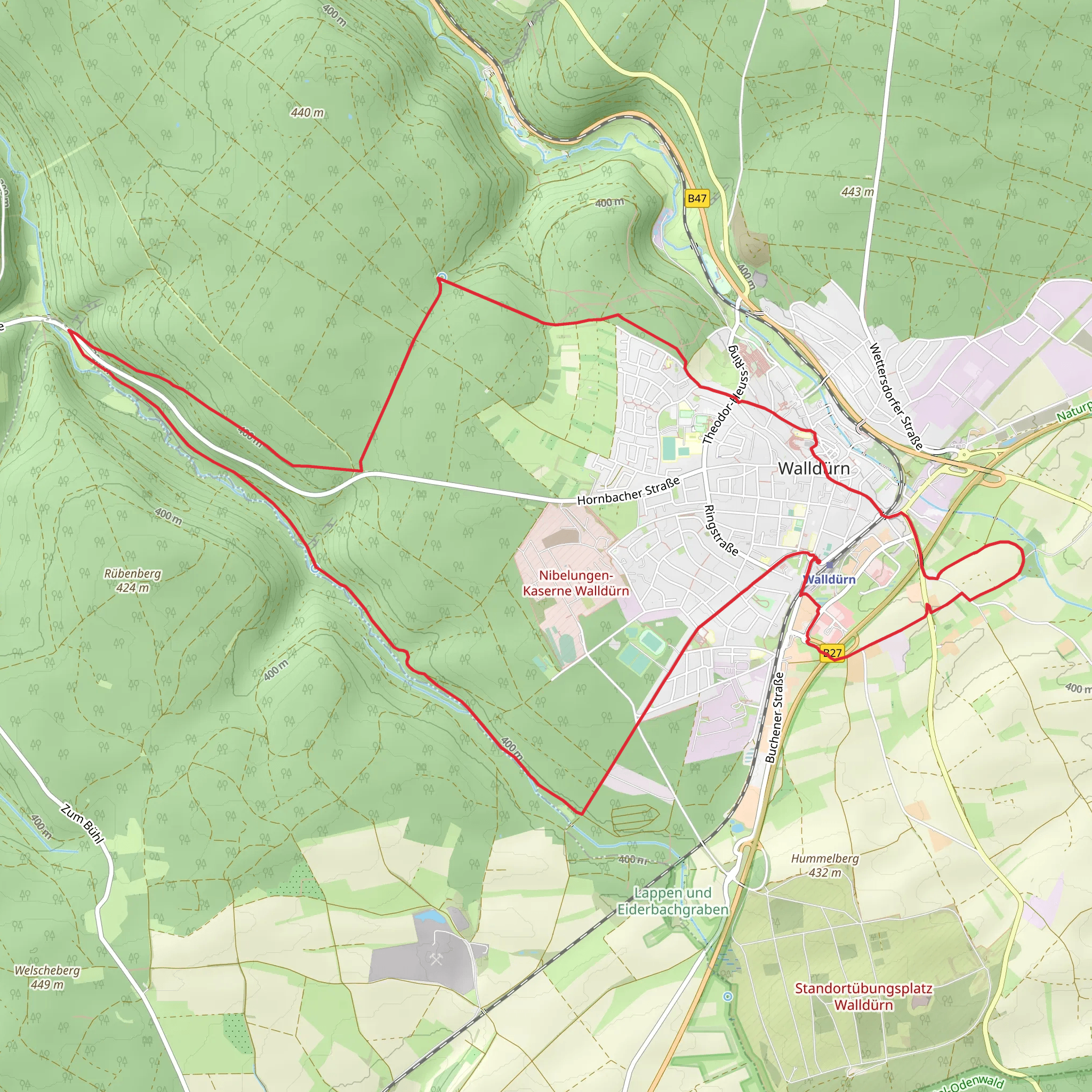 Walldurn Loop mobile static map