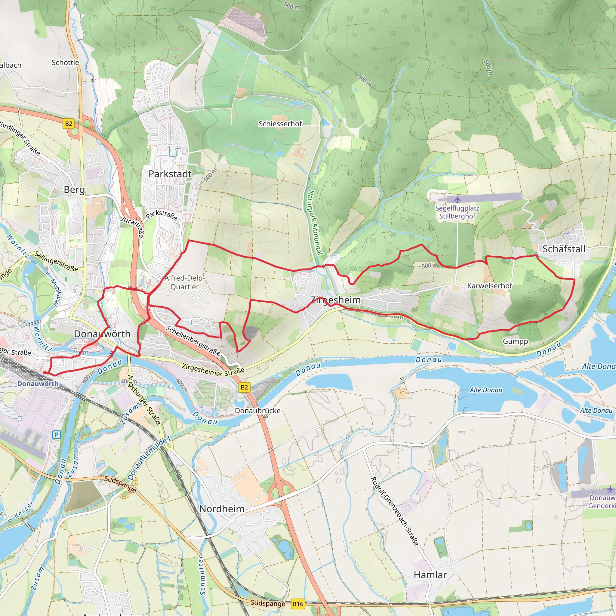 Donauworth Eastern Loop mobile static map