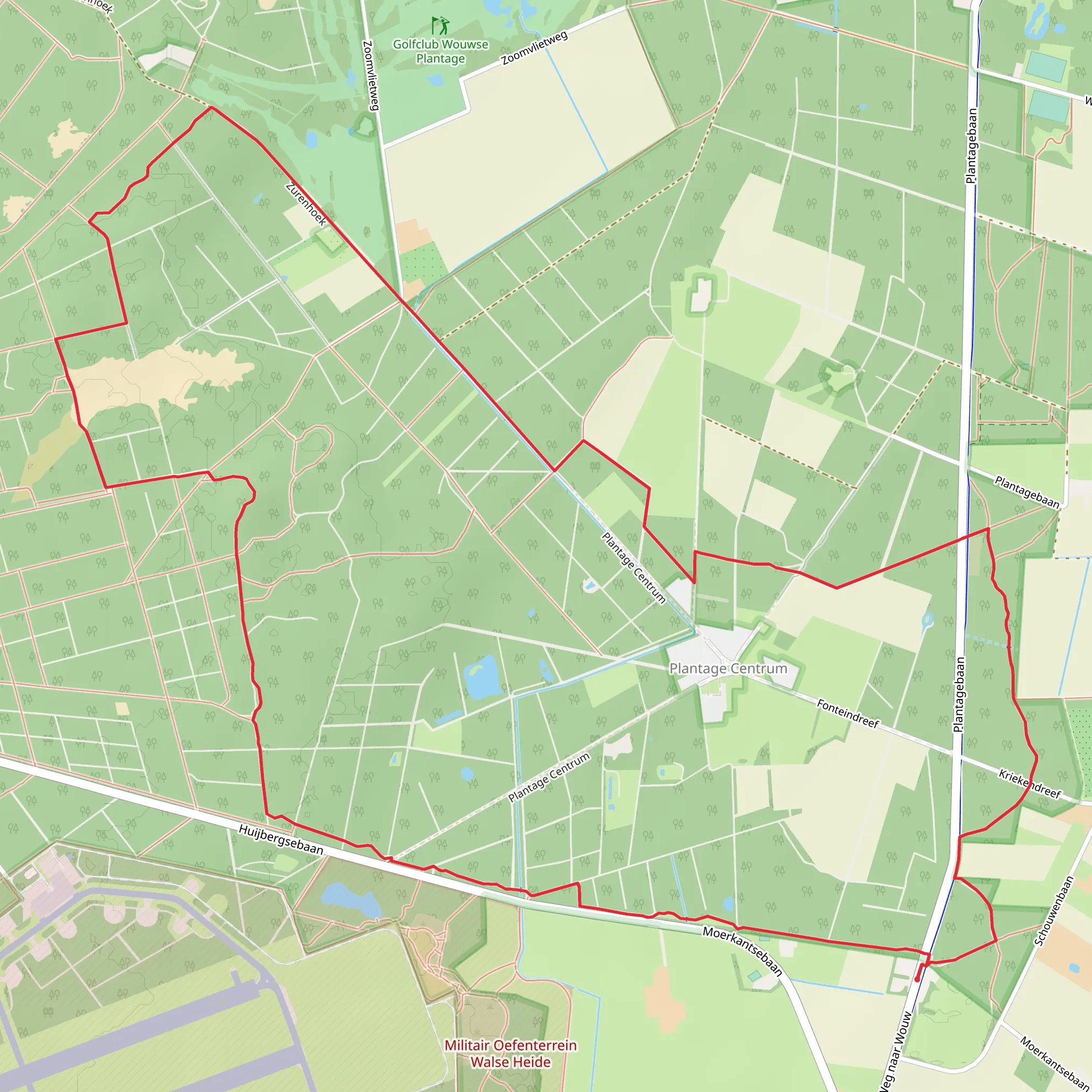 Nieuwe Dreef, Borgvlietsche Duinen and Woeste Gedeelte Loop mobile static map