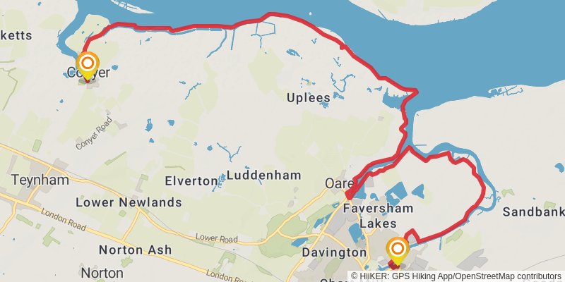 Saxon Shore Way stage 5 Map