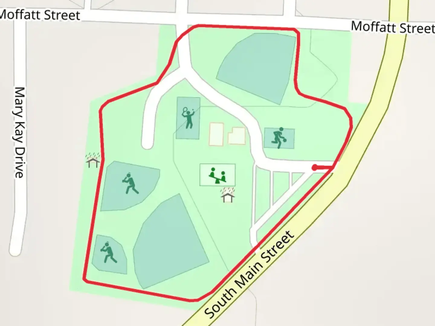An image depicting the trail Troy Trojan Park Loop and its surrounding area.