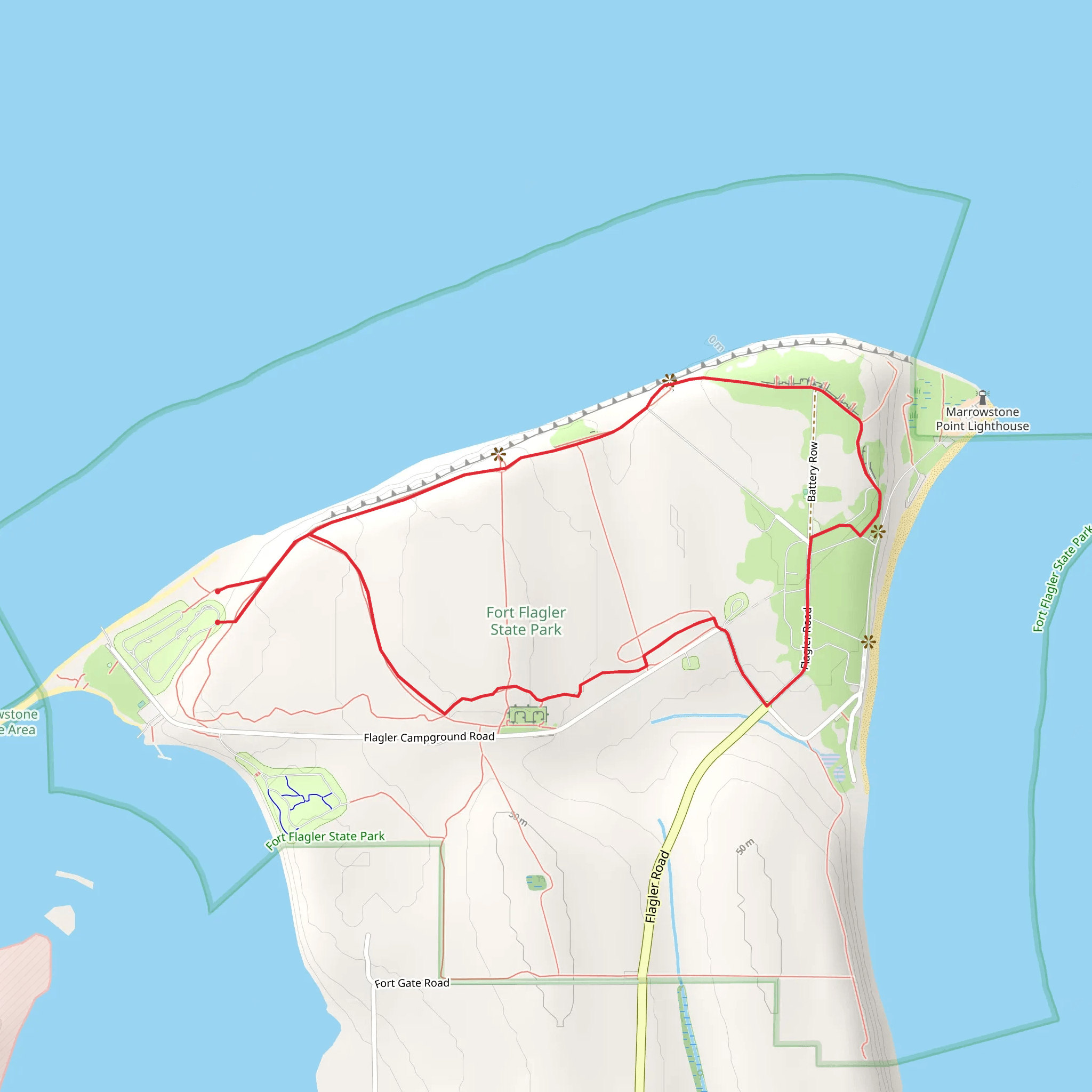Bluff Trail and Wilderness Trail mobile static map