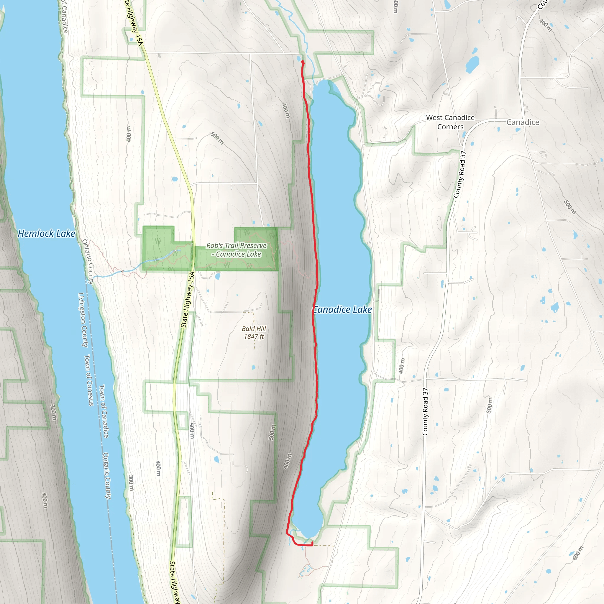 Canadice Lake mobile static map