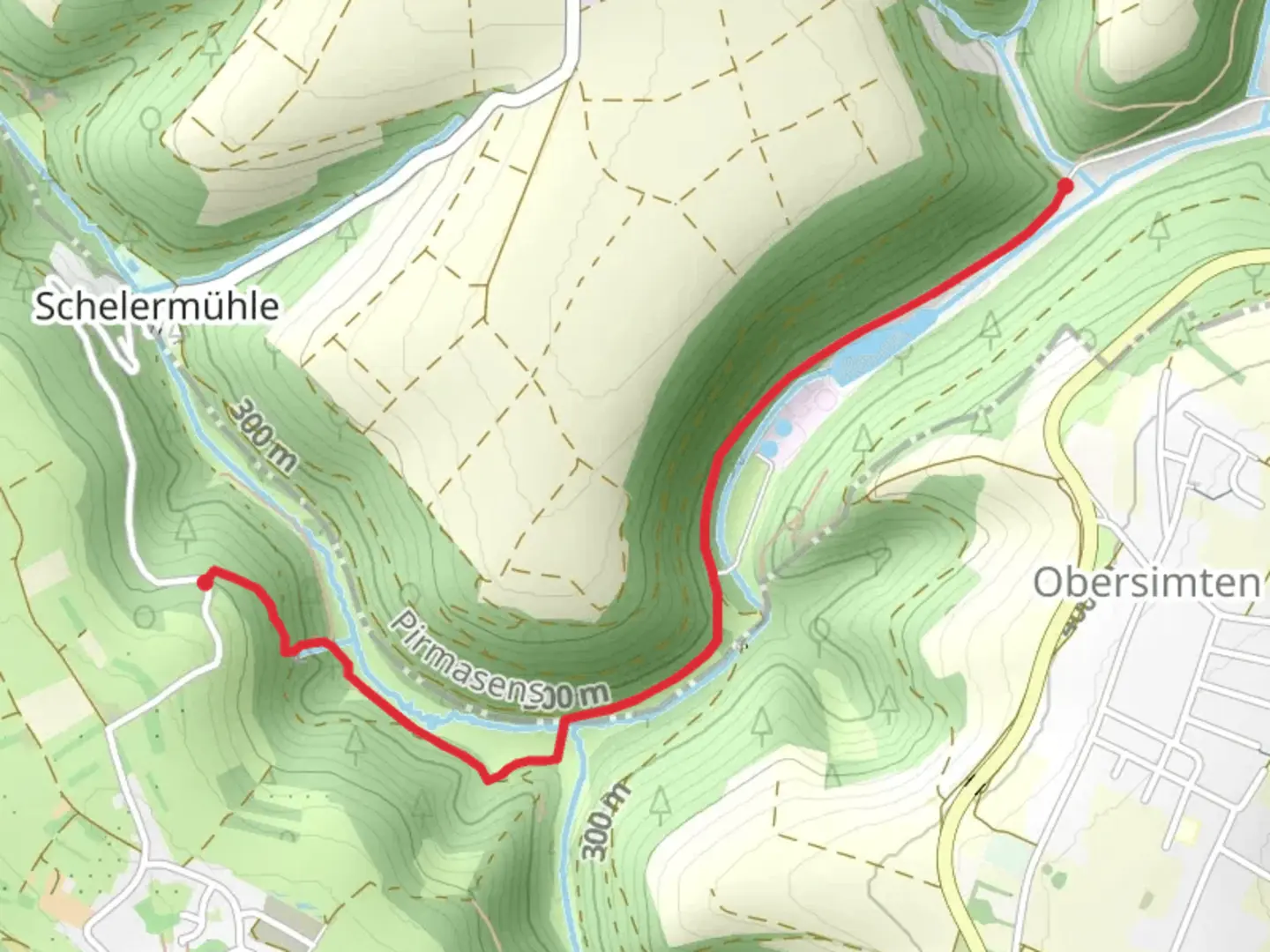 An image depicting the trail Kalberklamm to Littersbachermuhle Walk and its surrounding area.