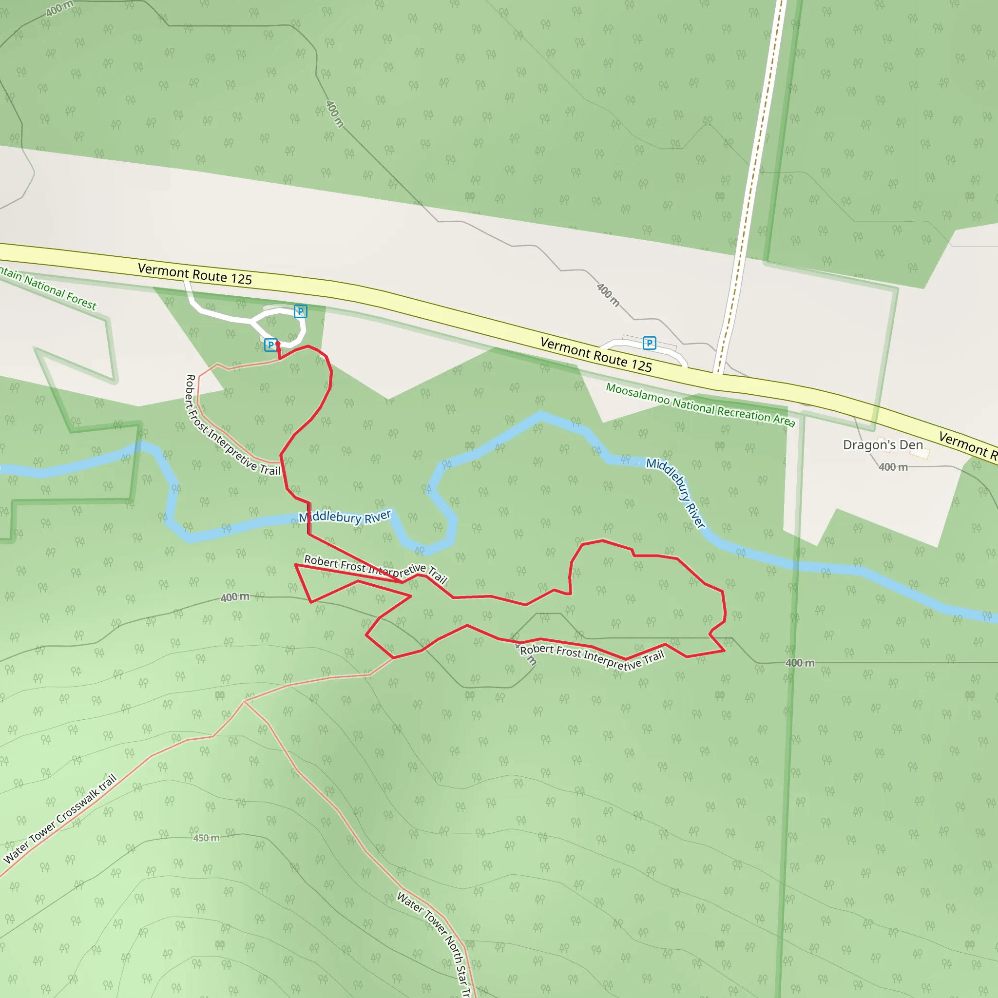 Robert Frost Upland Trail mobile static map