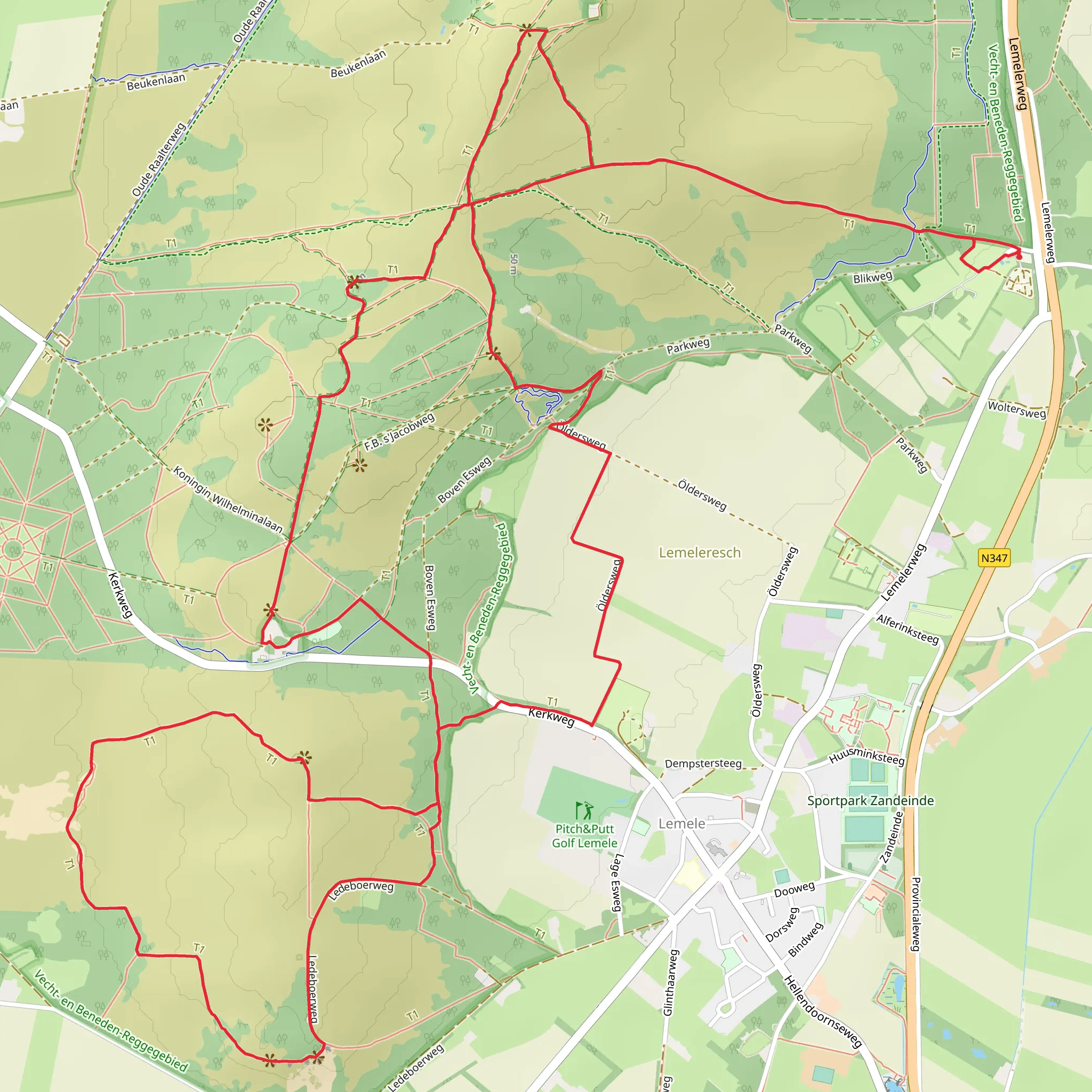 Observatiepunt, De Lemelerberg and Archemerberg Loop mobile static map