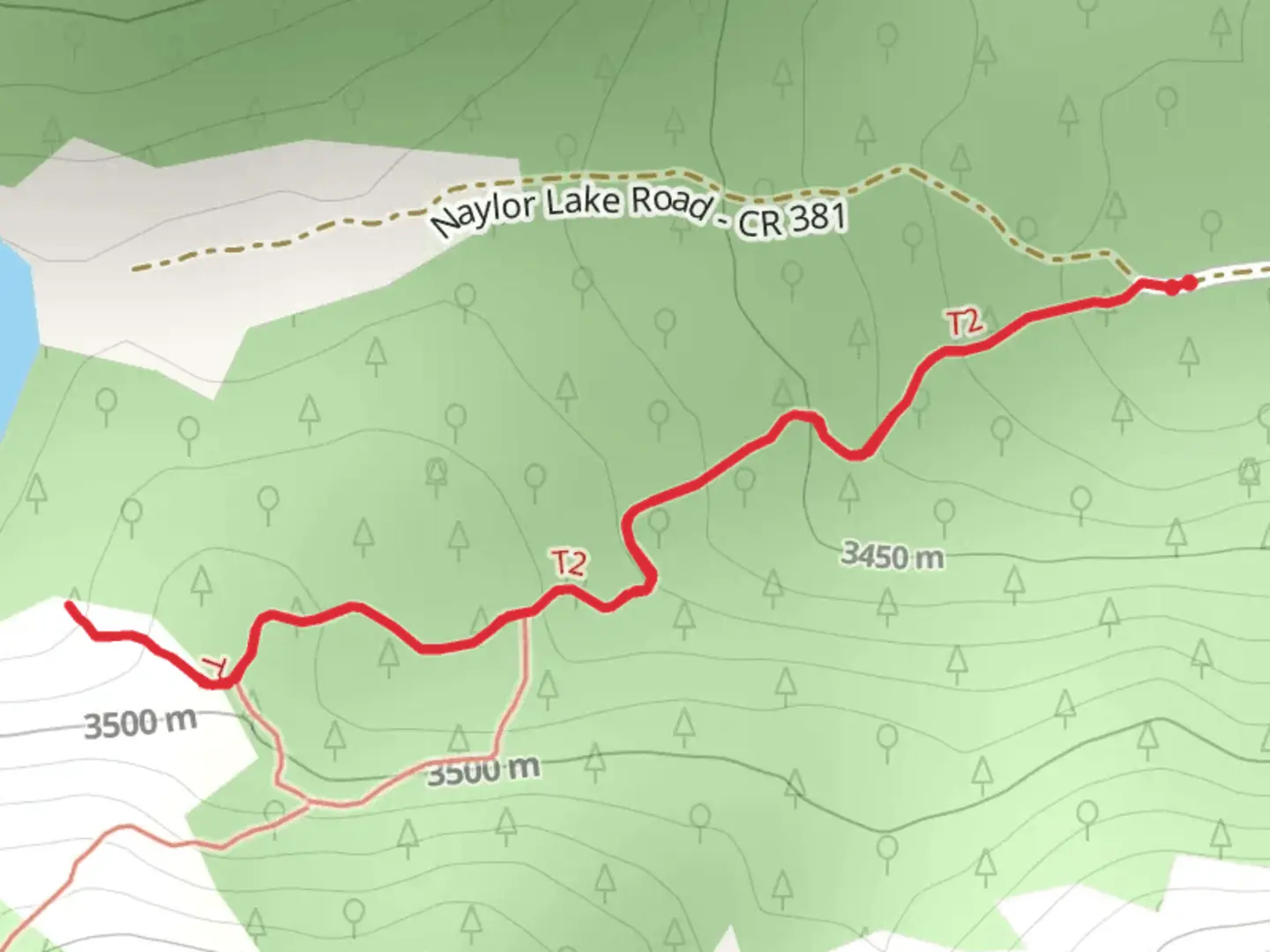 An image depicting the trail Naylor Lake via Silver Dollar Lake Trail and its surrounding area.