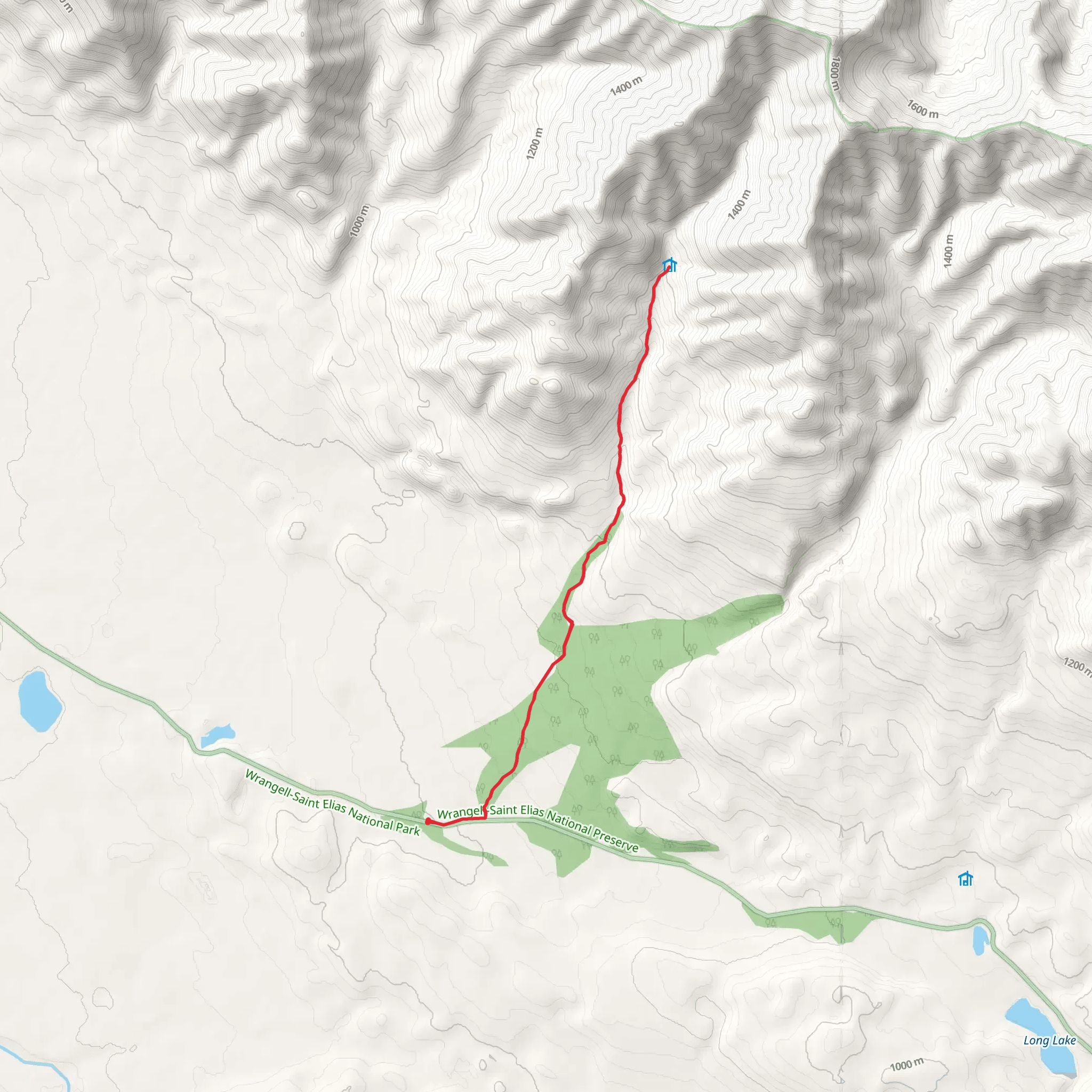 Caribou Creek Trail mobile static map