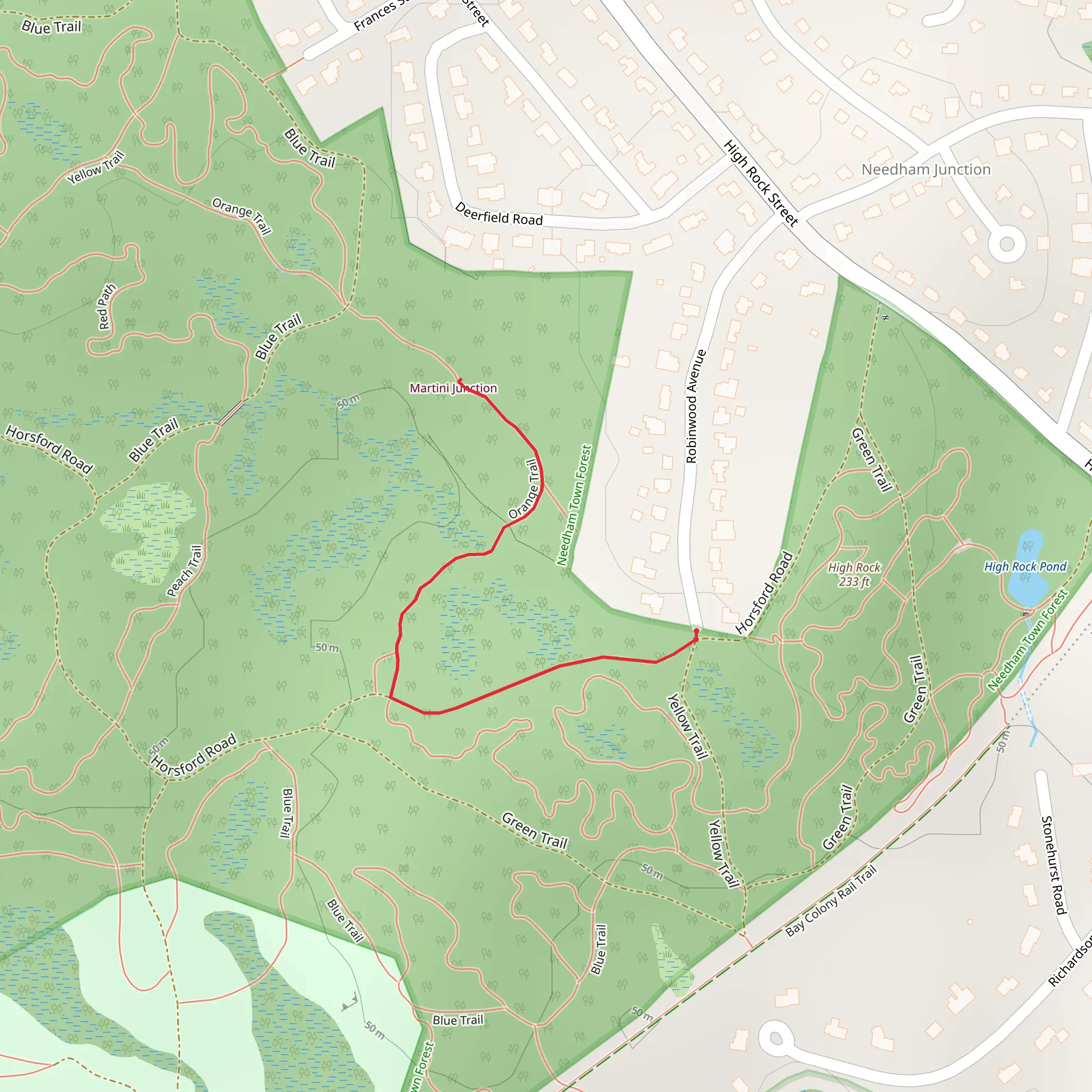High Rock Woods mobile static map