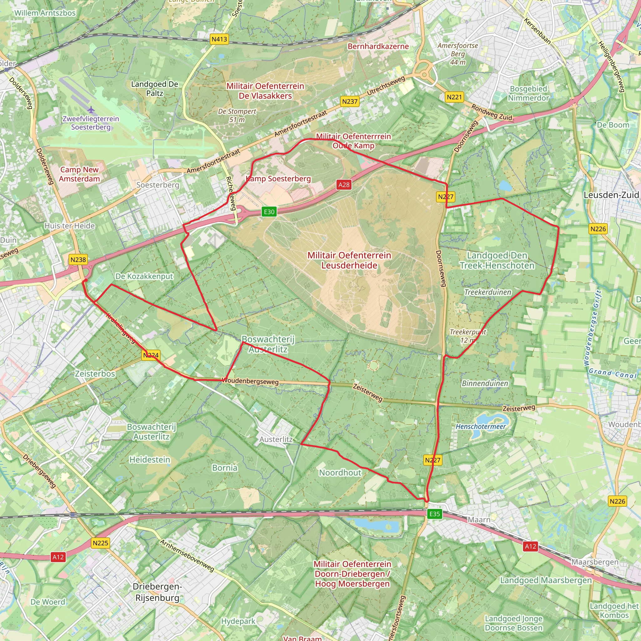 Oude Kamp, Treekerpunt and Het Witte Huis Loop mobile static map