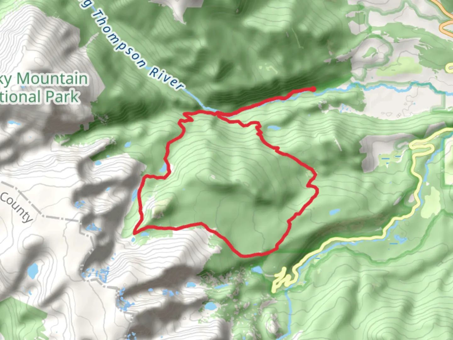 An image depicting the trail Fern Lake Trail and Cub Lake-Mill Creek Basin Trail Loop and its surrounding area.