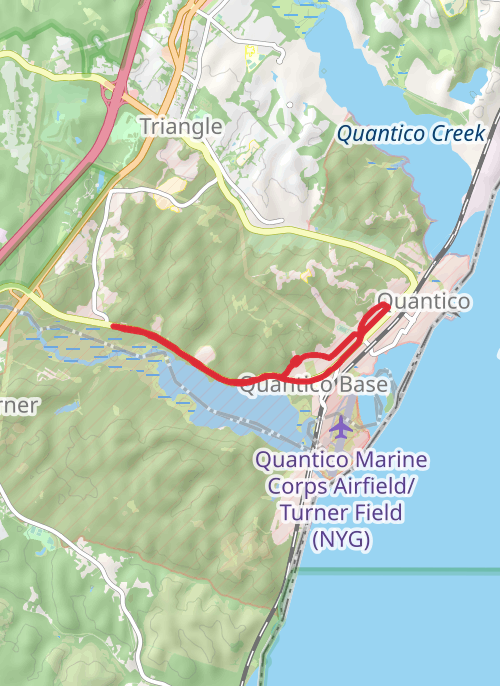 Prince William County Running mobile static map