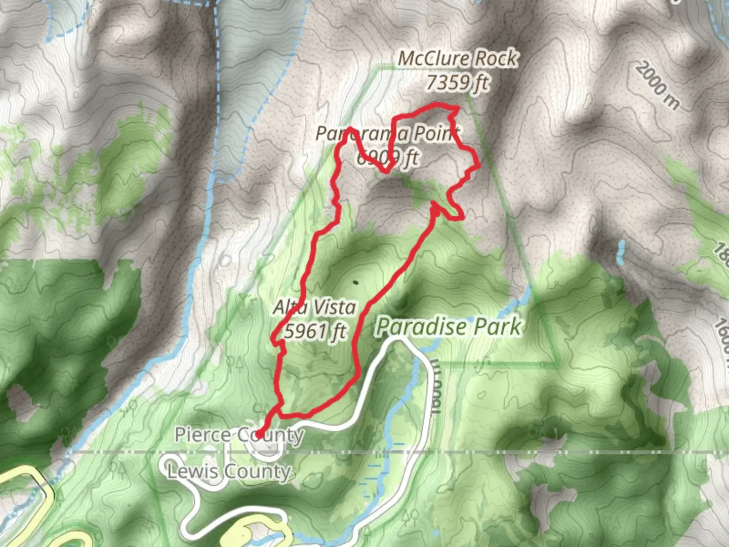 An image depicting the trail Panorama Point Loop and its surrounding area.