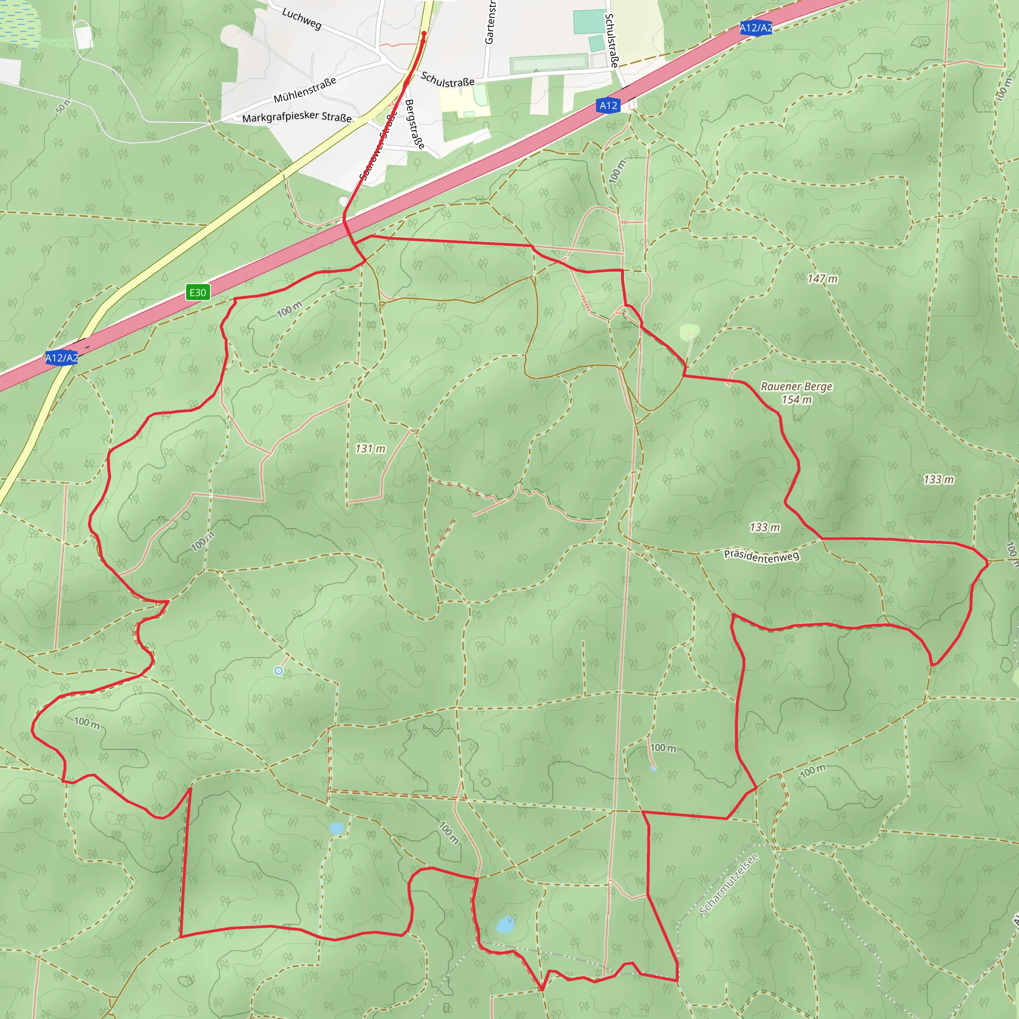 Rauener Loop mobile static map