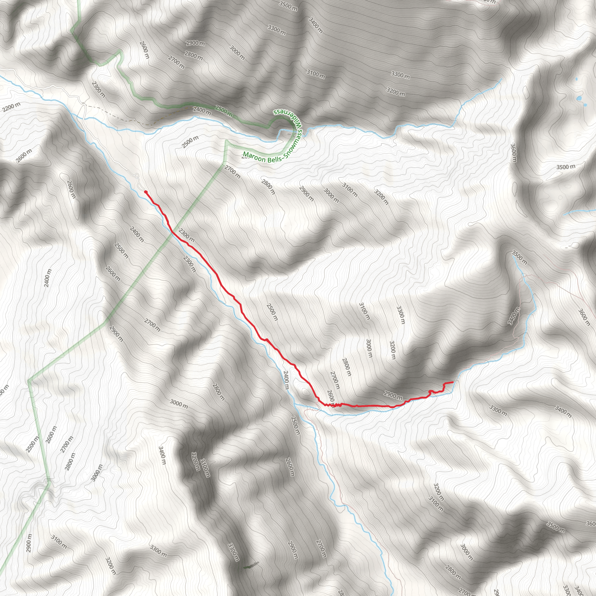 Avalanche - Silver Creek and Hell Roaring Trail mobile static map