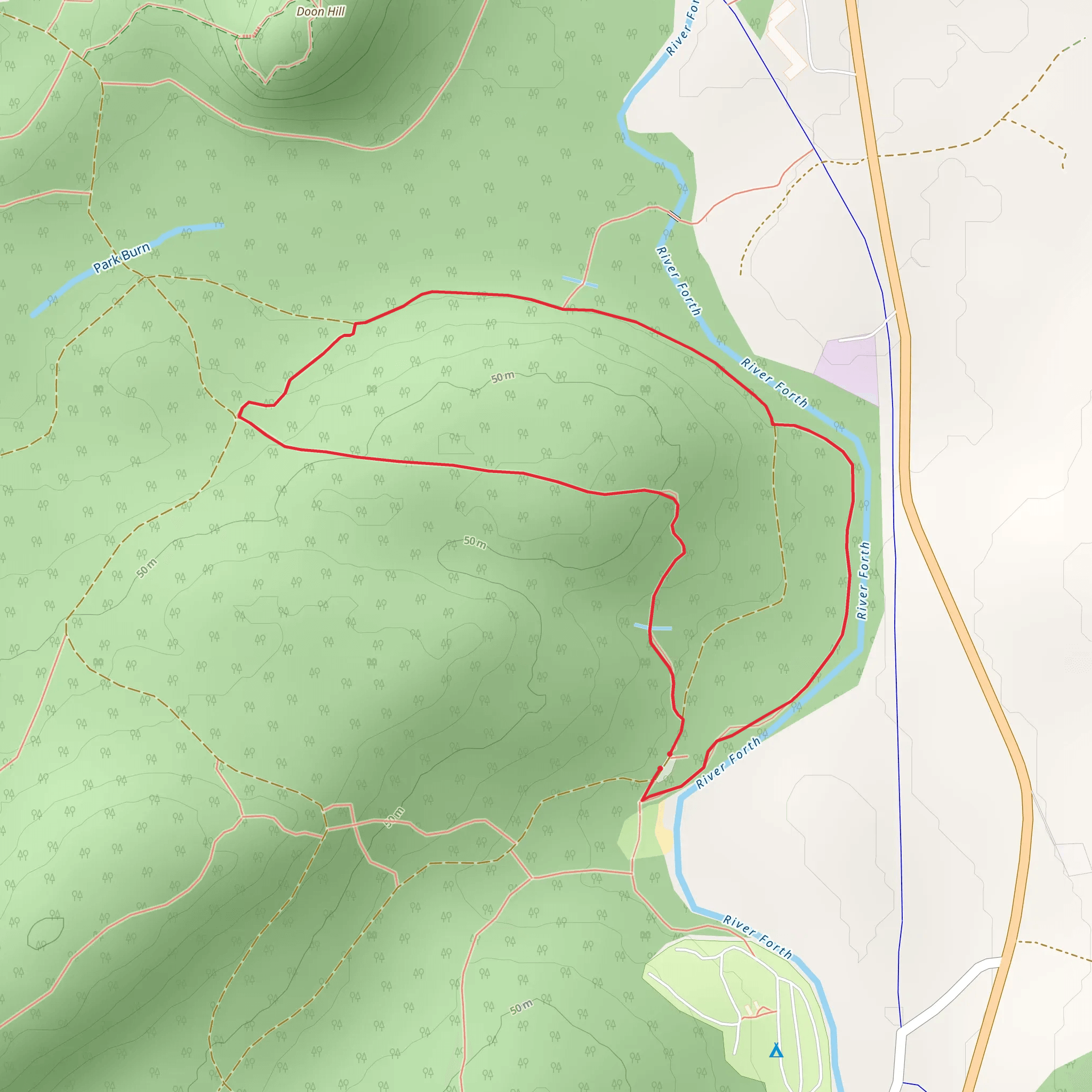 Easter Park Loop - Fairyknowe mobile static map