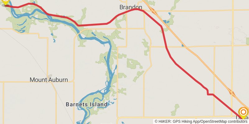 American Discovery Trail North Route stage 135 Map