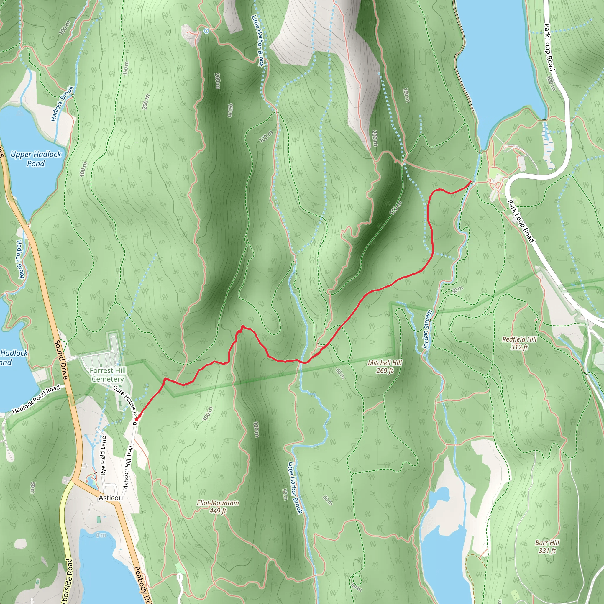 Asticou & Jordan Pond Path Trail mobile static map