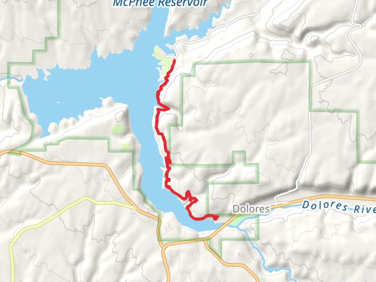 An image depicting the trail McPhee Overlook Trail - Joe Rowell Park and its surrounding area.