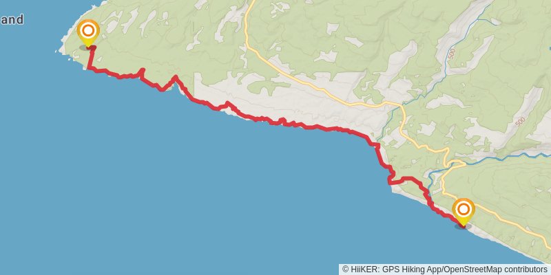 Juan de Fuca Marine Trail stage 2 Map