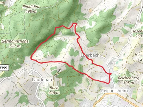 Rundwanderweg Laudenau 1 and Eberbach Loop