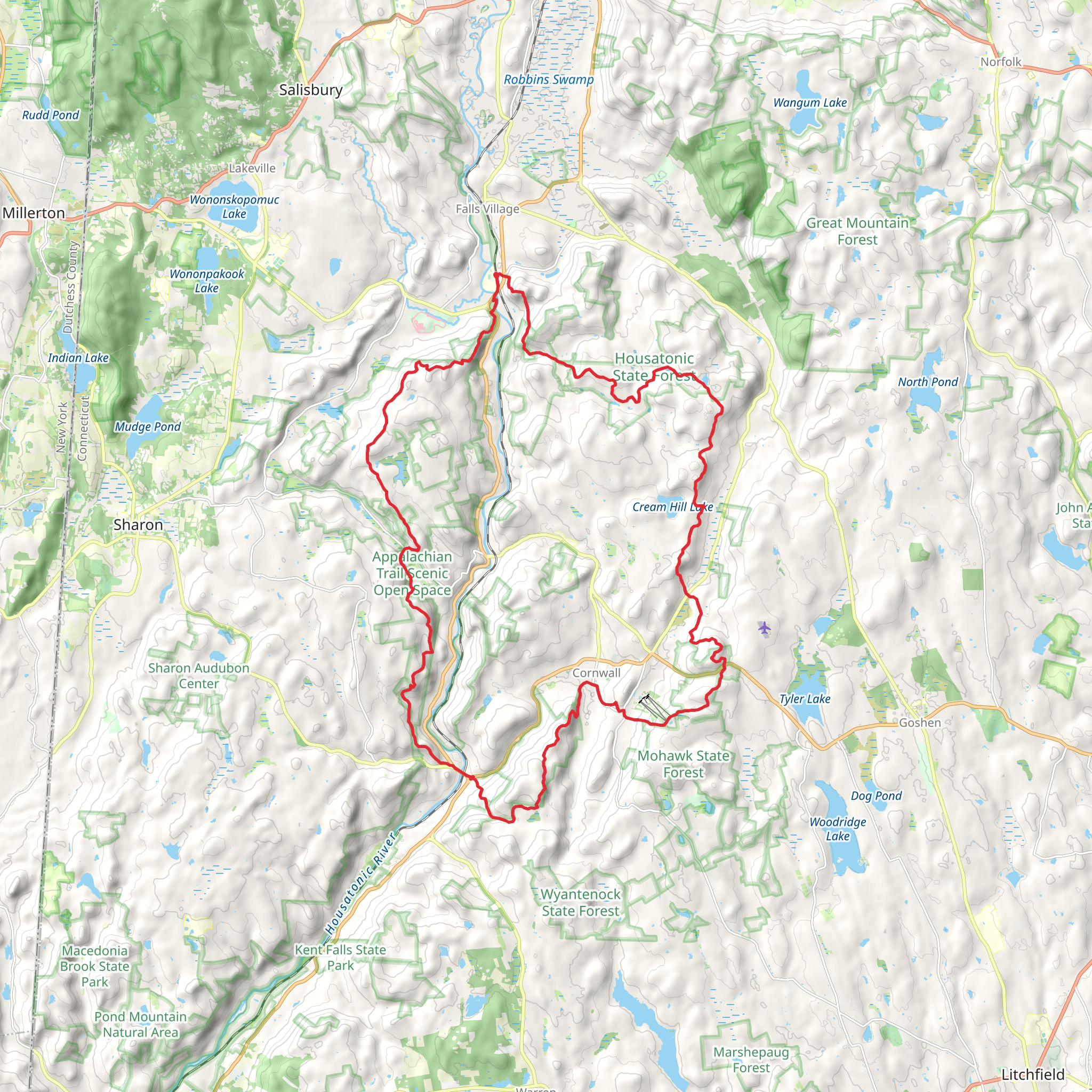 Mohawk Trail Loop mobile static map