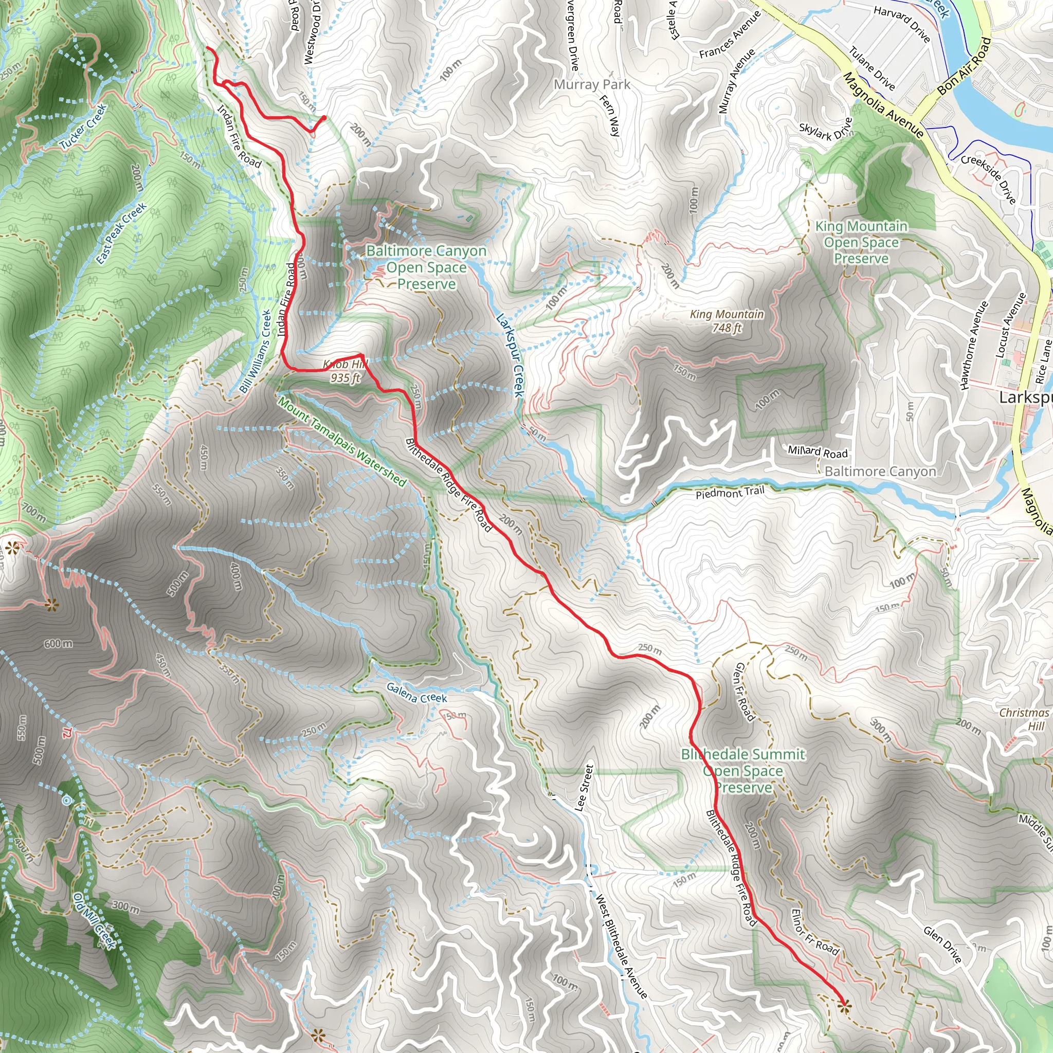 Windy Ridge Trail mobile static map