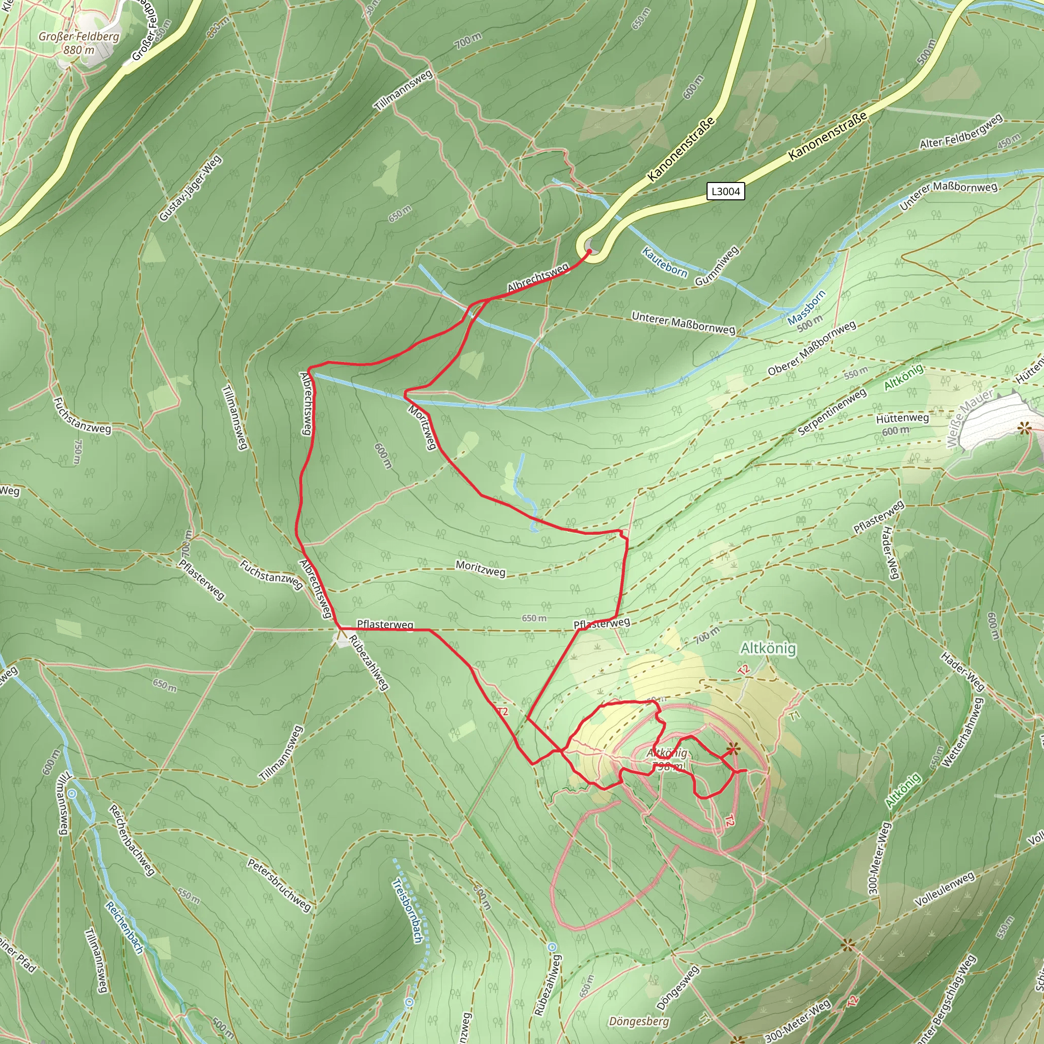 Altkönig Loop mobile static map
