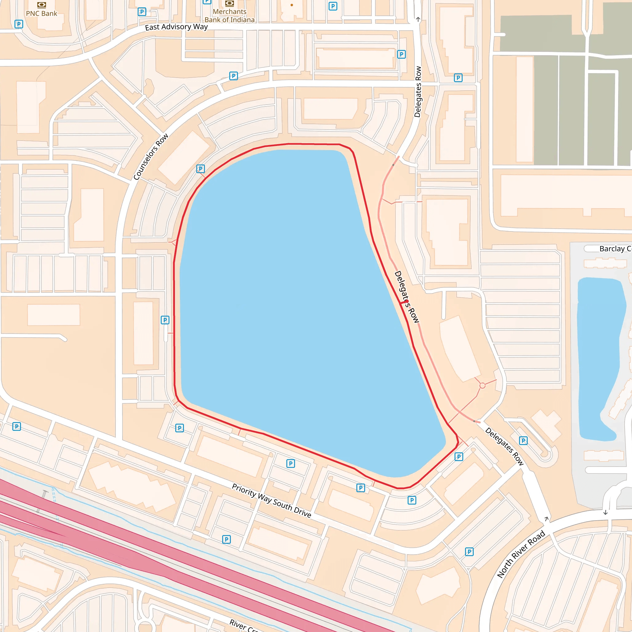 Delegates Row Loop mobile static map