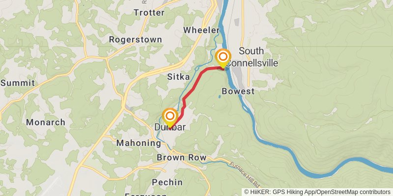 Great Allegheny Passage spur 1 Map