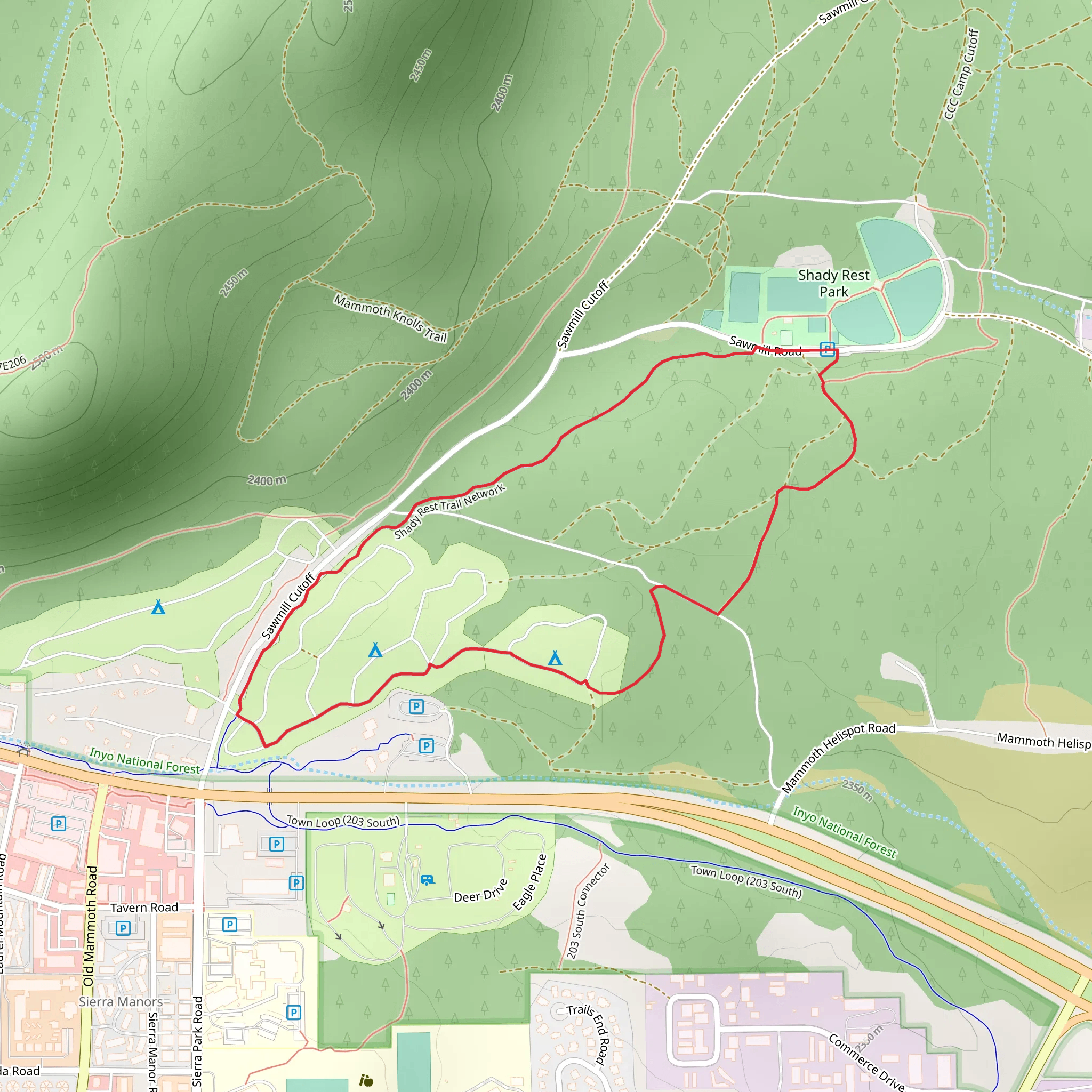 Pine Glen Group Campground Loop mobile static map