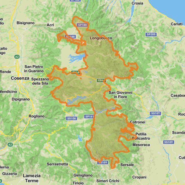 Sila National Park mobile static map
