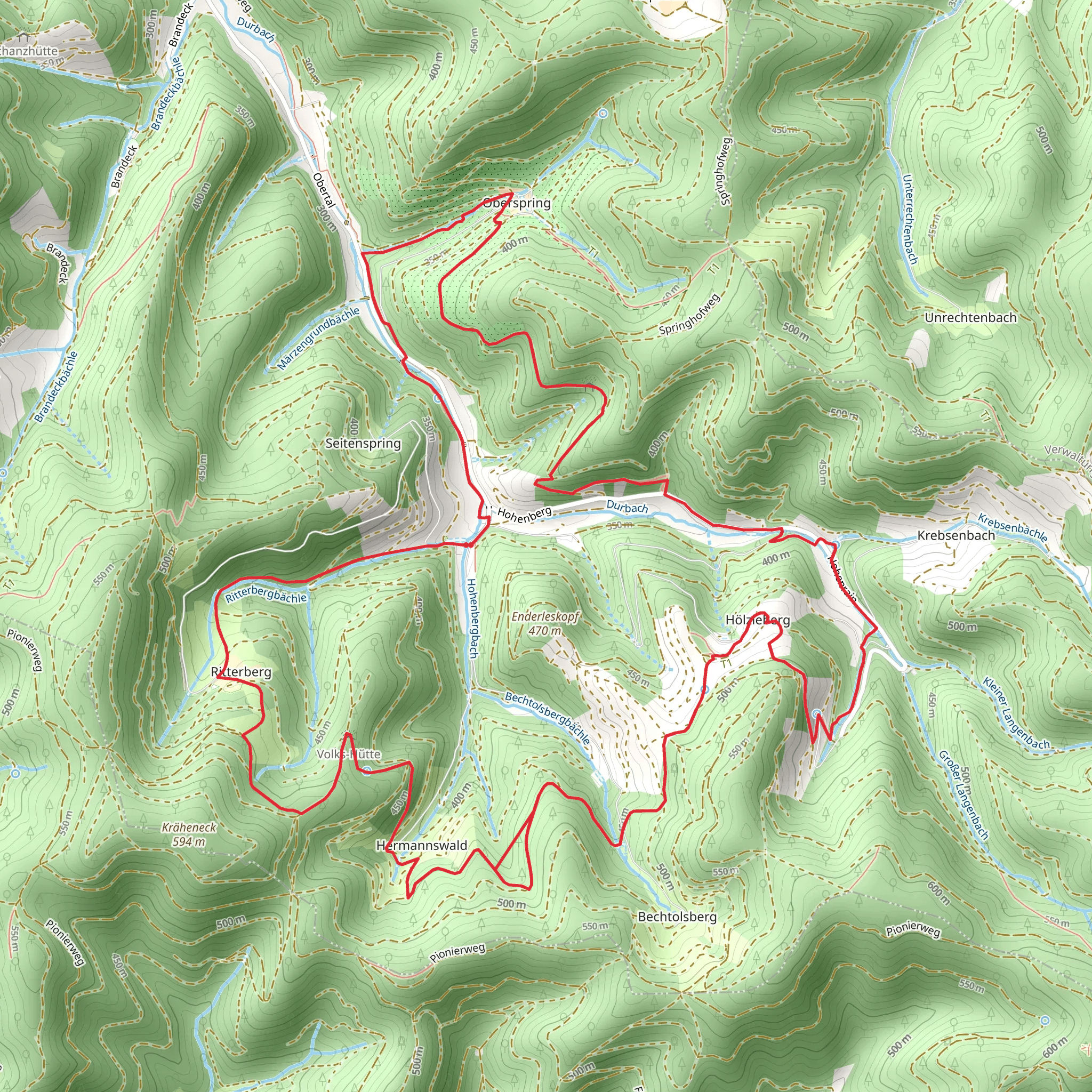 Geniesserpfad - Gebirger Hoefe Weg mobile static map