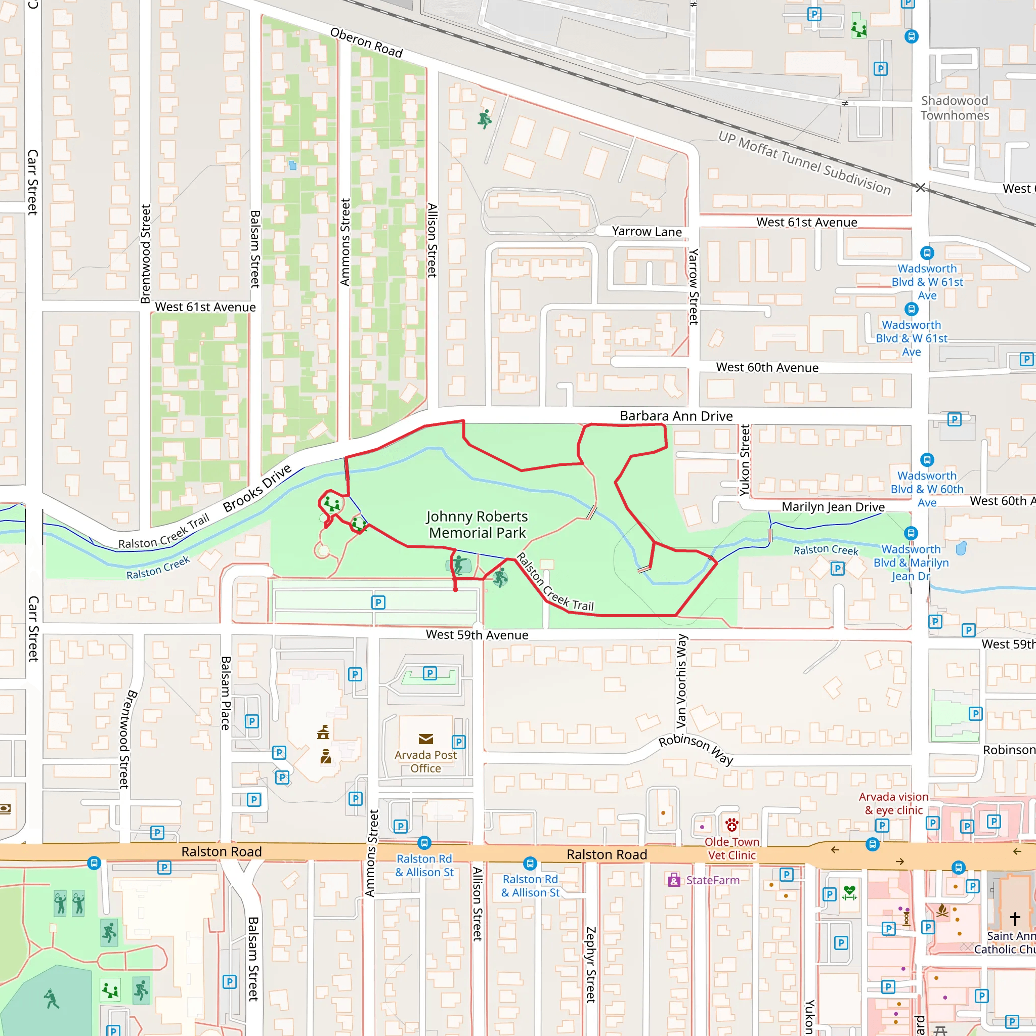 Johnny Roberts Memorial Park Loop - East mobile static map