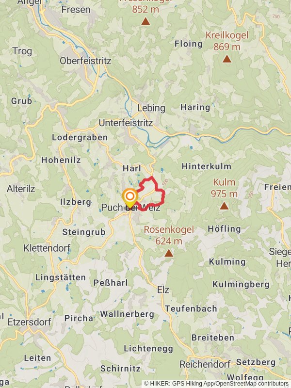 Puch bei Weiz - Tramway Loop Trail mobile static map