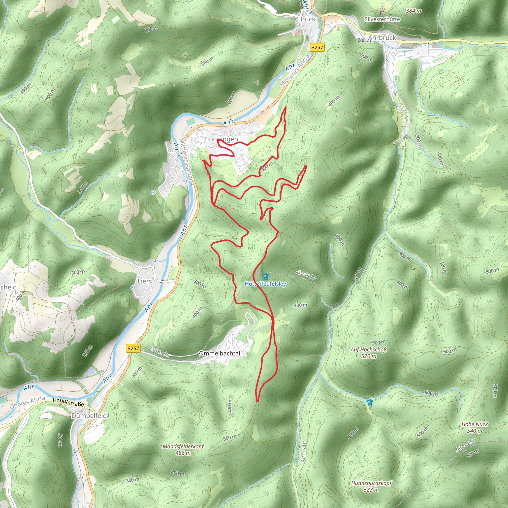 Geianuck Loop from Honningen mobile static map